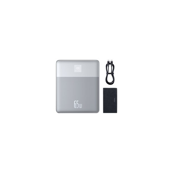 베이스어스 블레이드2 고속 대용량 7.3mm 보조배터리 12000mAh 65W + C타입 고속 충전 케이블 세트